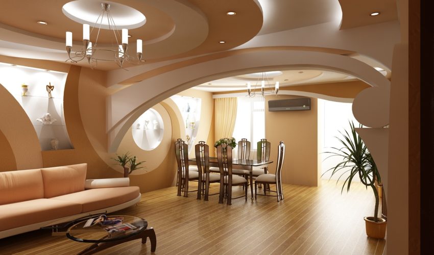 Как сделать красивый потолок в квартире или в доме